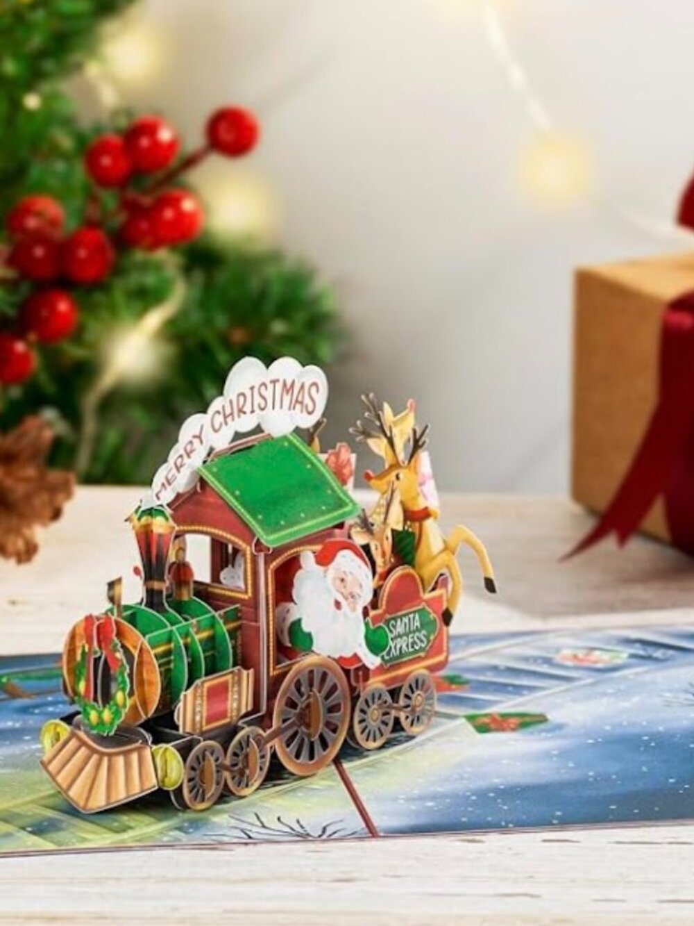 Christmas Train Pop Up Card